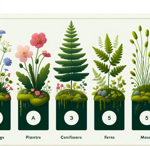 ¿Cuáles son los 5 tipos de plantas?