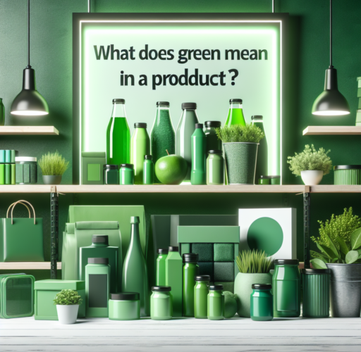 ¿Qué significa el verde en un producto?