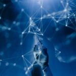 Interfaz de inteligencia artificial en pantalla
